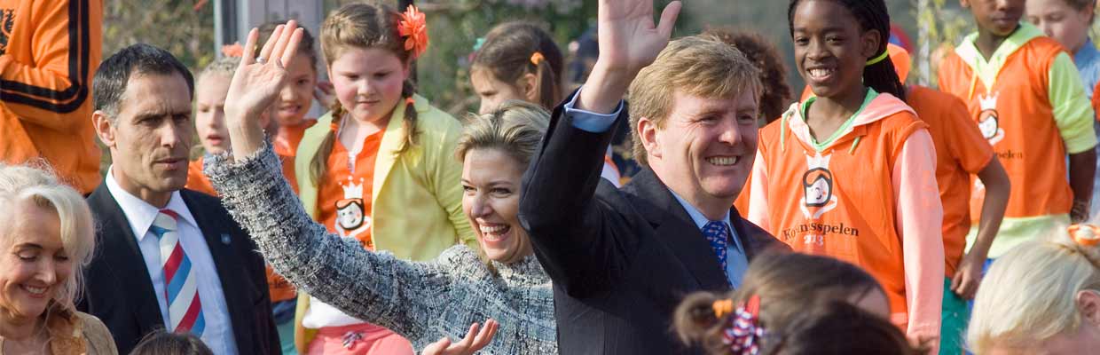 Willem Alexander en Maxima tijdens Koningsdag