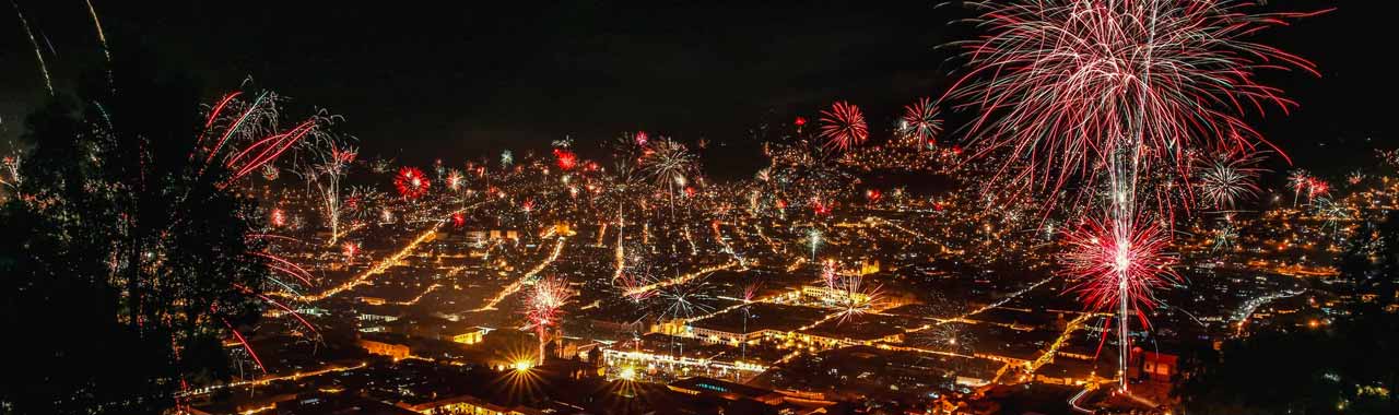 Vuurwerk tijdens oud en nieuw