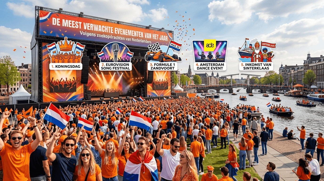 De meest verwachte evenementen van het jaar volgens zoekopdrachten van Nederlanders