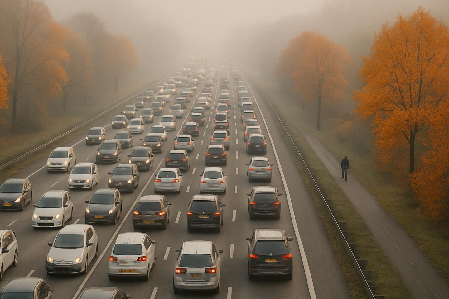 Hoeveel tijd besteden Nederlanders gemiddeld aan woon-werkverkeer per seizoen?